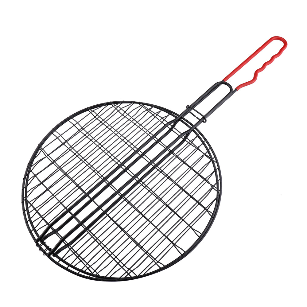 GL-023 Round grill with PVC handle with non-stick coating