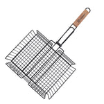 GL-060 meat grill with non-stick coating and natural wood handle