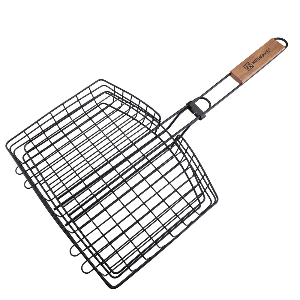 GL-024 Meat grill with non-stick coating and wooden handle