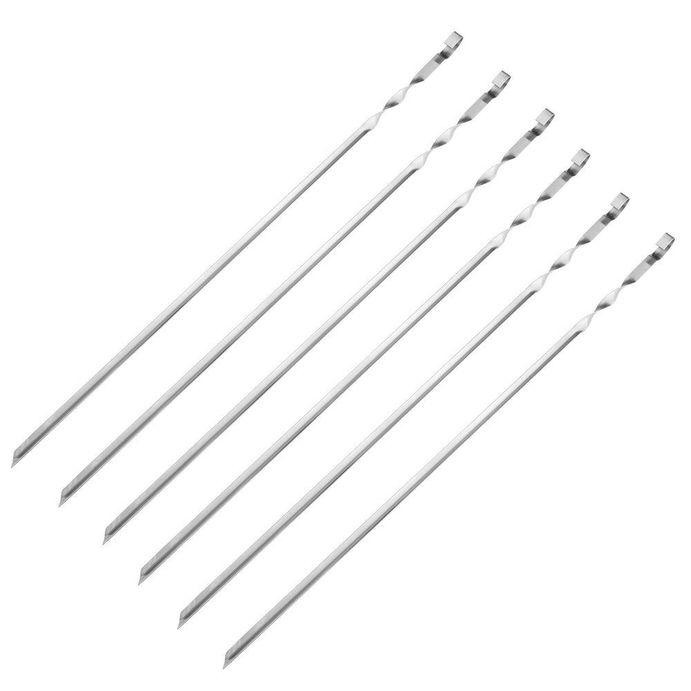 BT-074 6pcs sulcate skewers set with stainless steel 600mm