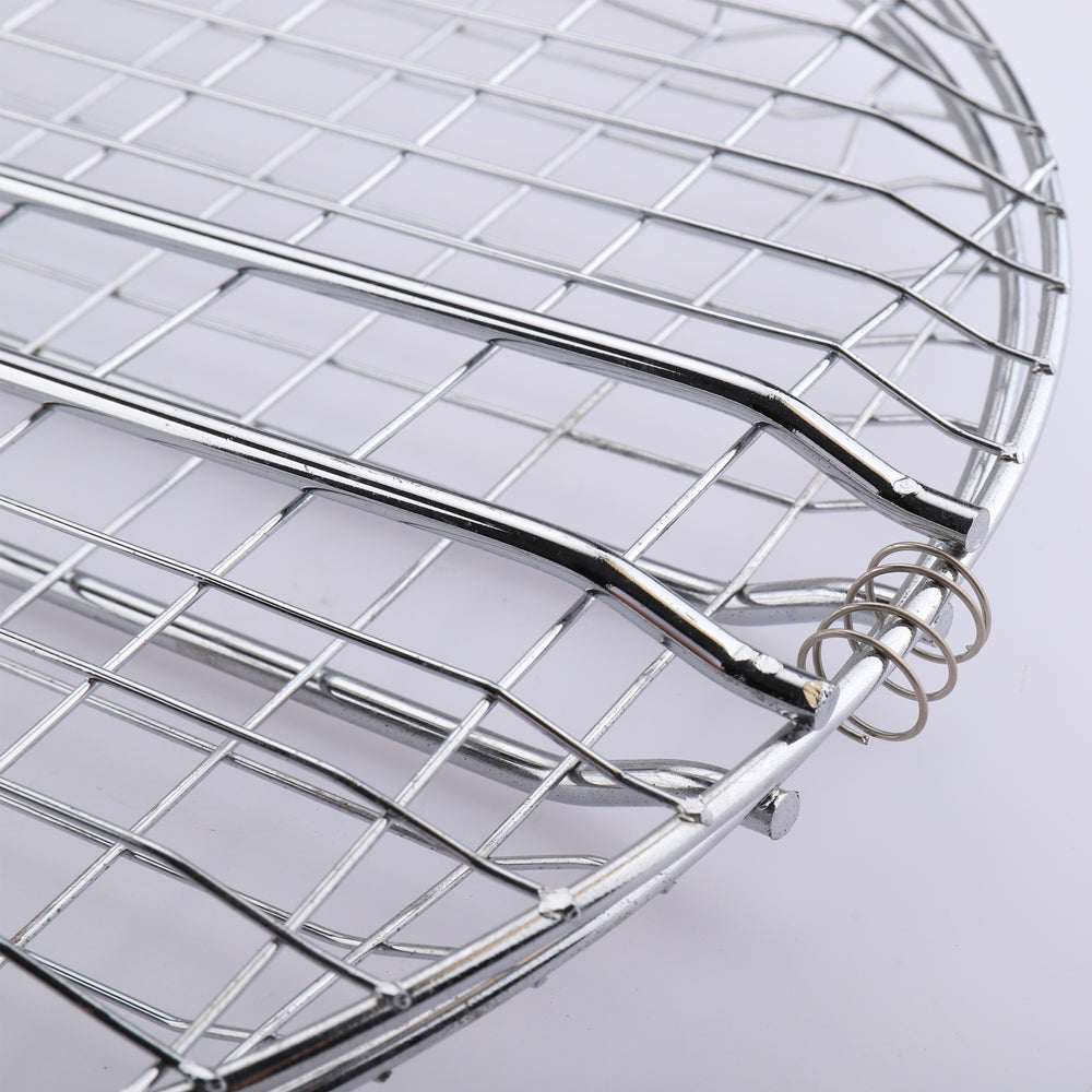 GL-051 round grill with chrome plating and PVC handle