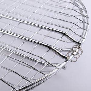 GL-051 round grill with chrome plating and PVC handle