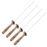 BT-003 4pcs bbq skewer set with wooden handle